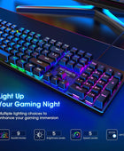 Teclado mecánico para juegos, RGB de 104 teclas ultra delgado arco iris