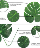 100 hojas de palma artificiales, 7 tipos, hojas de Monstera tropicales - VIRTUAL MUEBLES