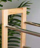 USA Zapatero extensible de madera de pino y metal de 3 niveles