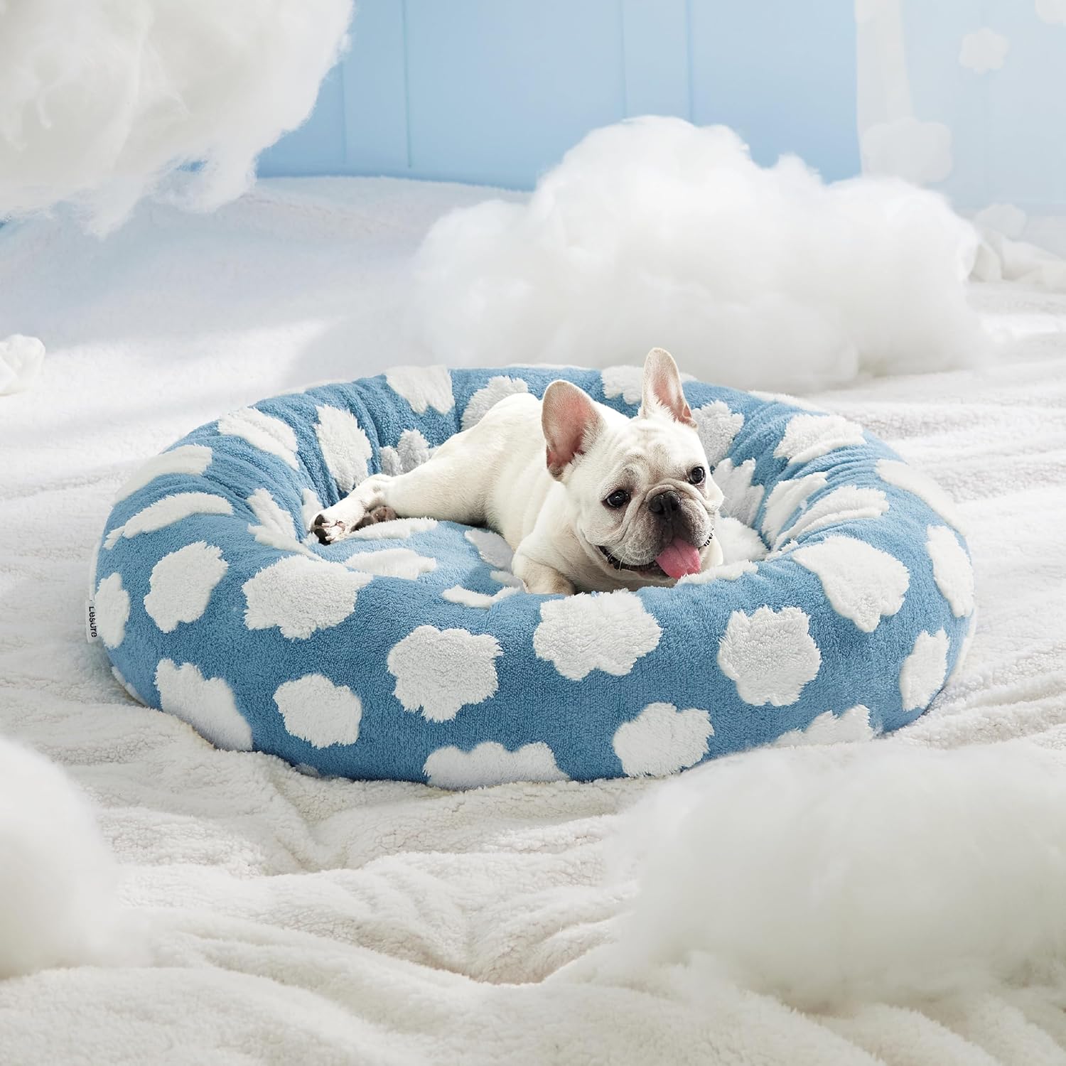 Lesure Donut Cama para perros pequeños, camas redondas para gatos de interior,