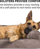 Cama para perro, de espuma viscoelástica, estilo sofá, de pelo sintético y