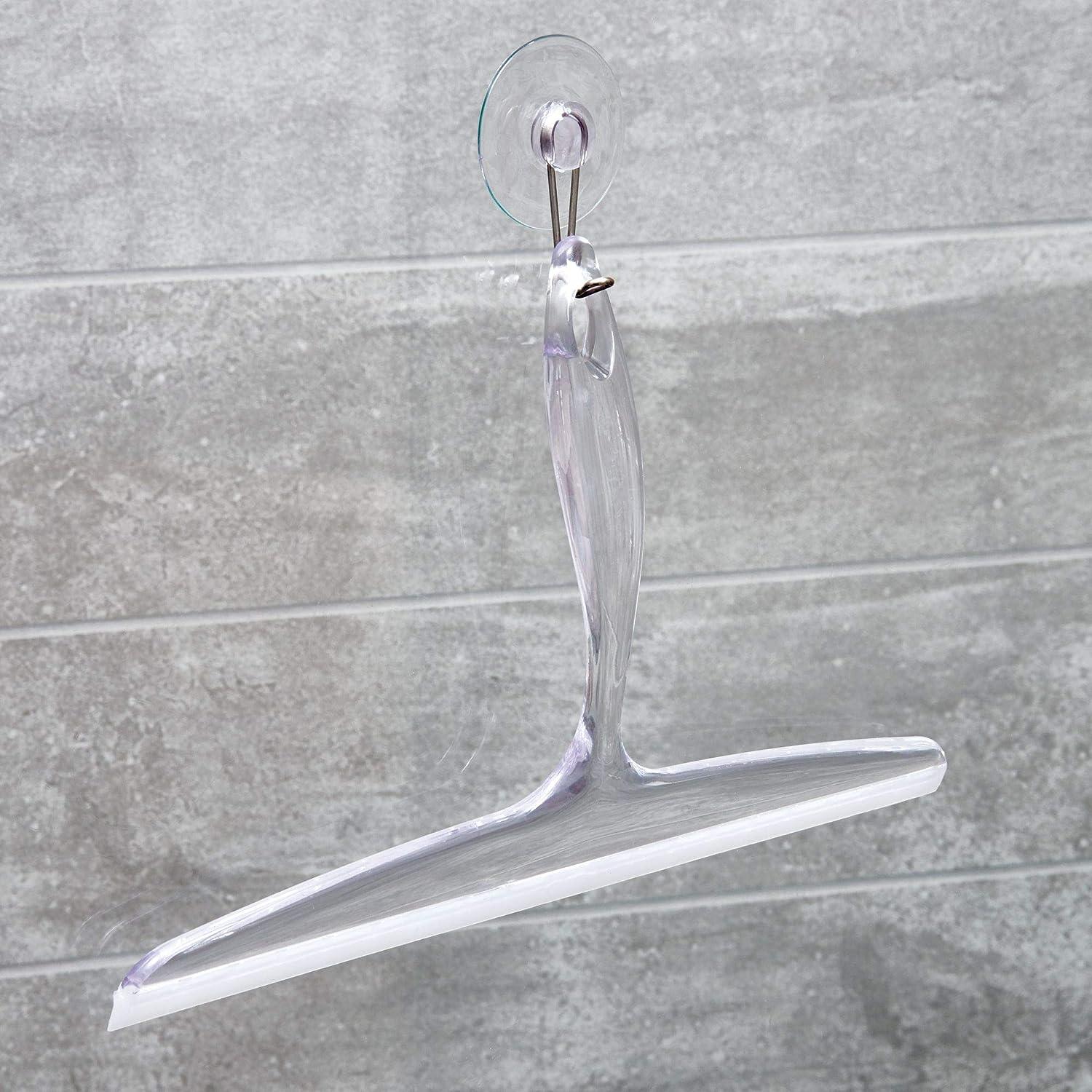 Escobilla de baño de plástico para vidrio con soporte de gancho de succión 12 - VIRTUAL MUEBLES