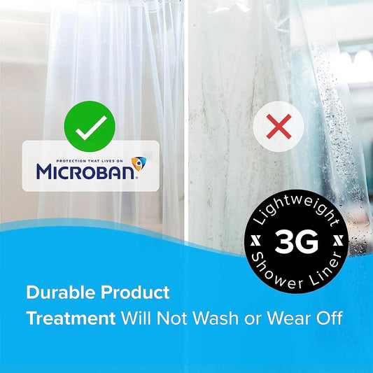 Resistente al moho PEVA maletero de ducha pesado con Microban, peva,