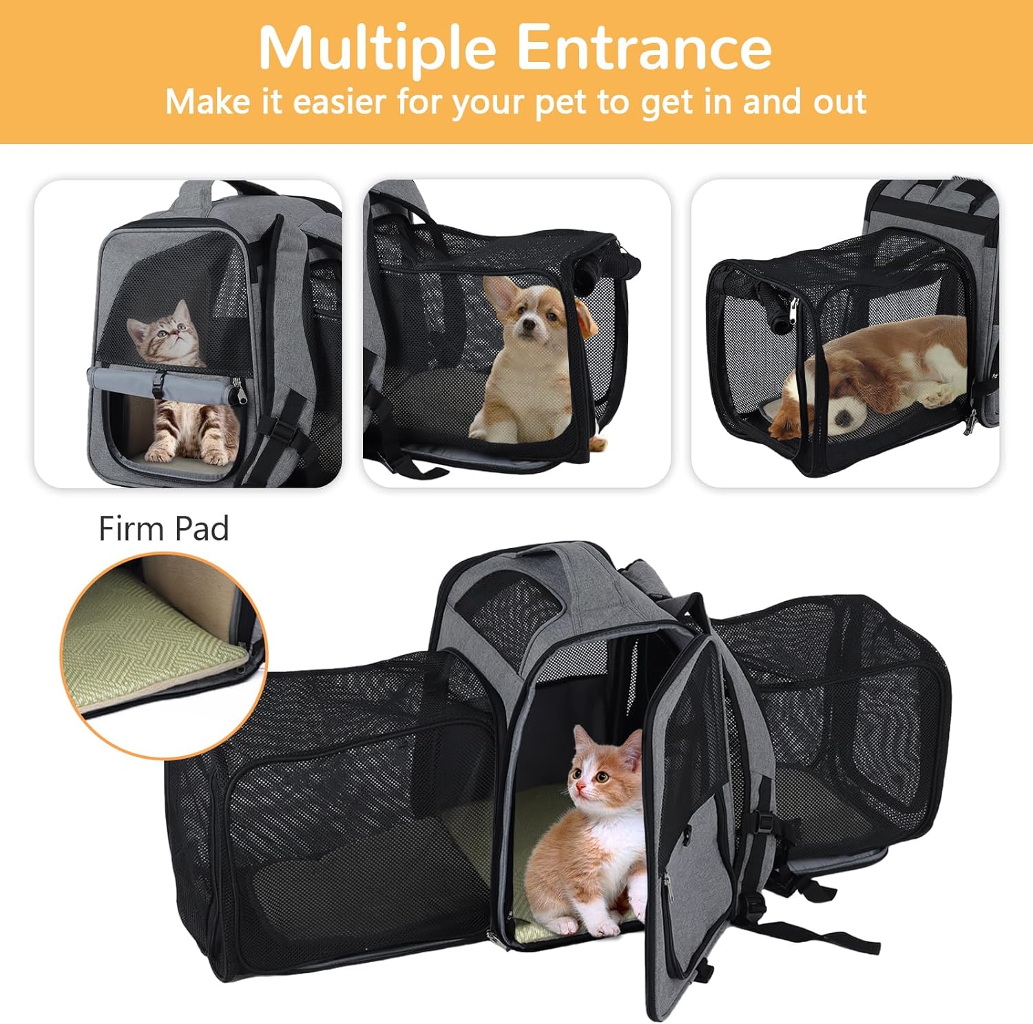 Mochila grande expandible para perros, transportador portátil de viaje -  VIRTUAL MUEBLES