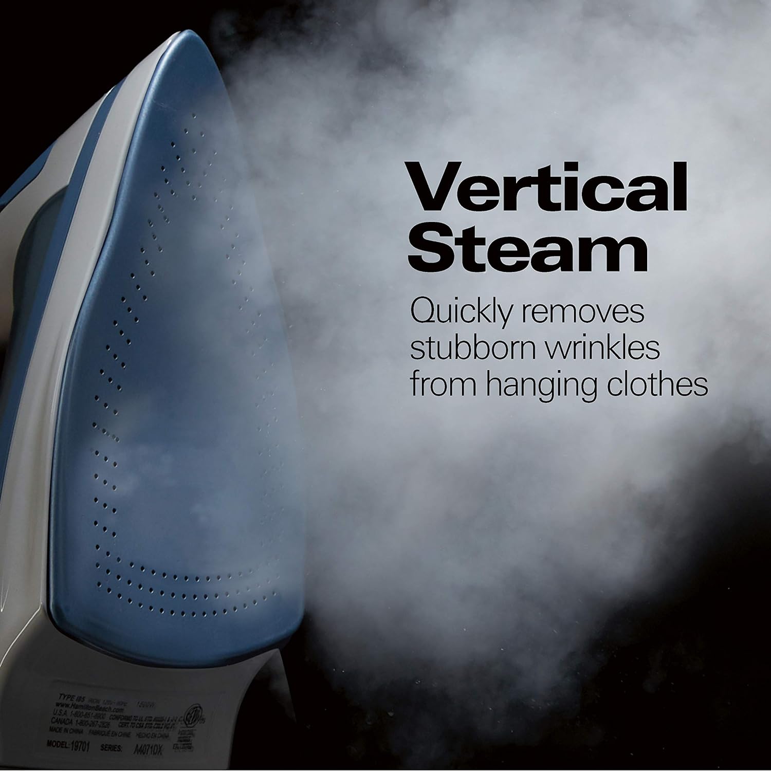 Plancha de vapor y vaporizador vertical para ropa con suela resistente -  VIRTUAL MUEBLES