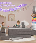Sofá infantil para niños, 10 piezas, sofá modular para niños, sofá plegable con
