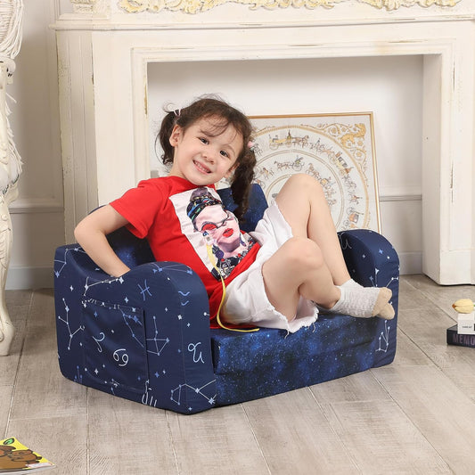 Constellation Sofá infantil plegable 2 en 1, sofá convertible a cama para niñas