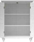 Gabinete de piso de dos puertas Fashion Vera Madera metal Blanco