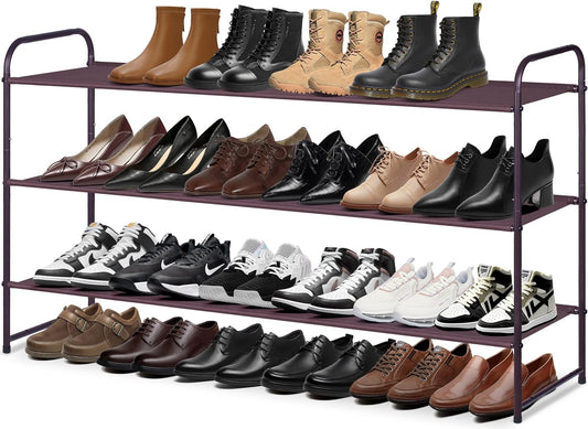 MISSLO Zapatero largo de 3 niveles para armario, organizador de zapatos,