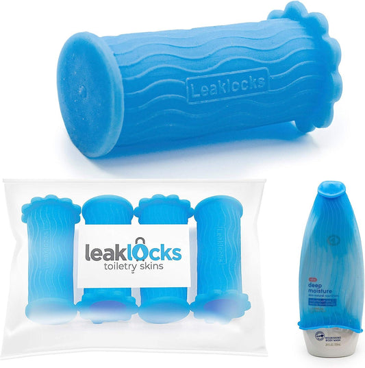 LeakLocks Toiletry Skins Funda elástica para contenedor de viaje a prueba de - VIRTUAL MUEBLES