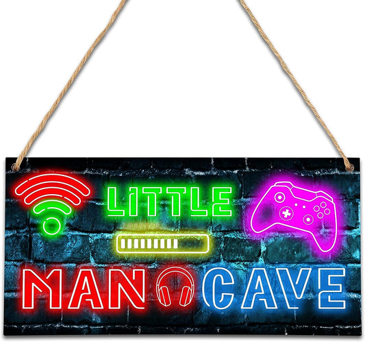 Letrero de madera neón con diseño de cueva de hombre pequeño para decoración de - VIRTUAL MUEBLES