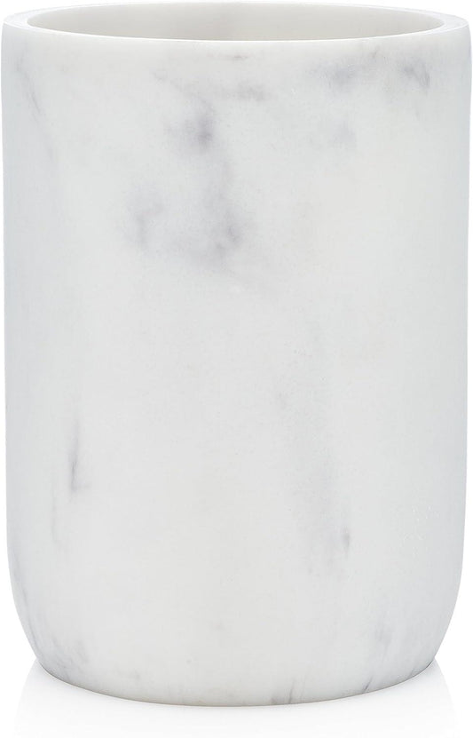 Essentra Home Blanc Collection Vaso de baño blanco para encimeras de tocador, - VIRTUAL MUEBLES
