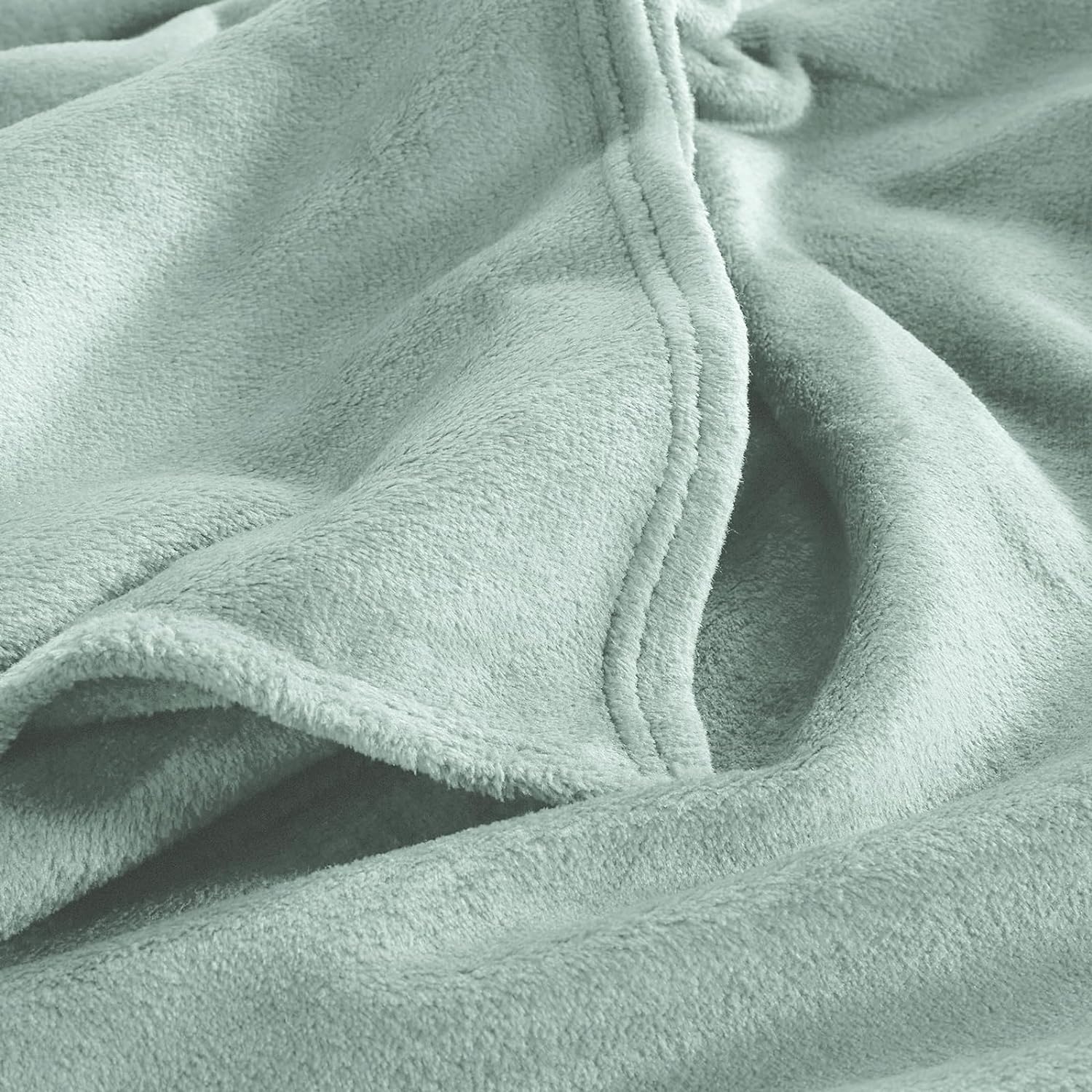 PAVILIA - Manta de forro polar suave de color verde claro para