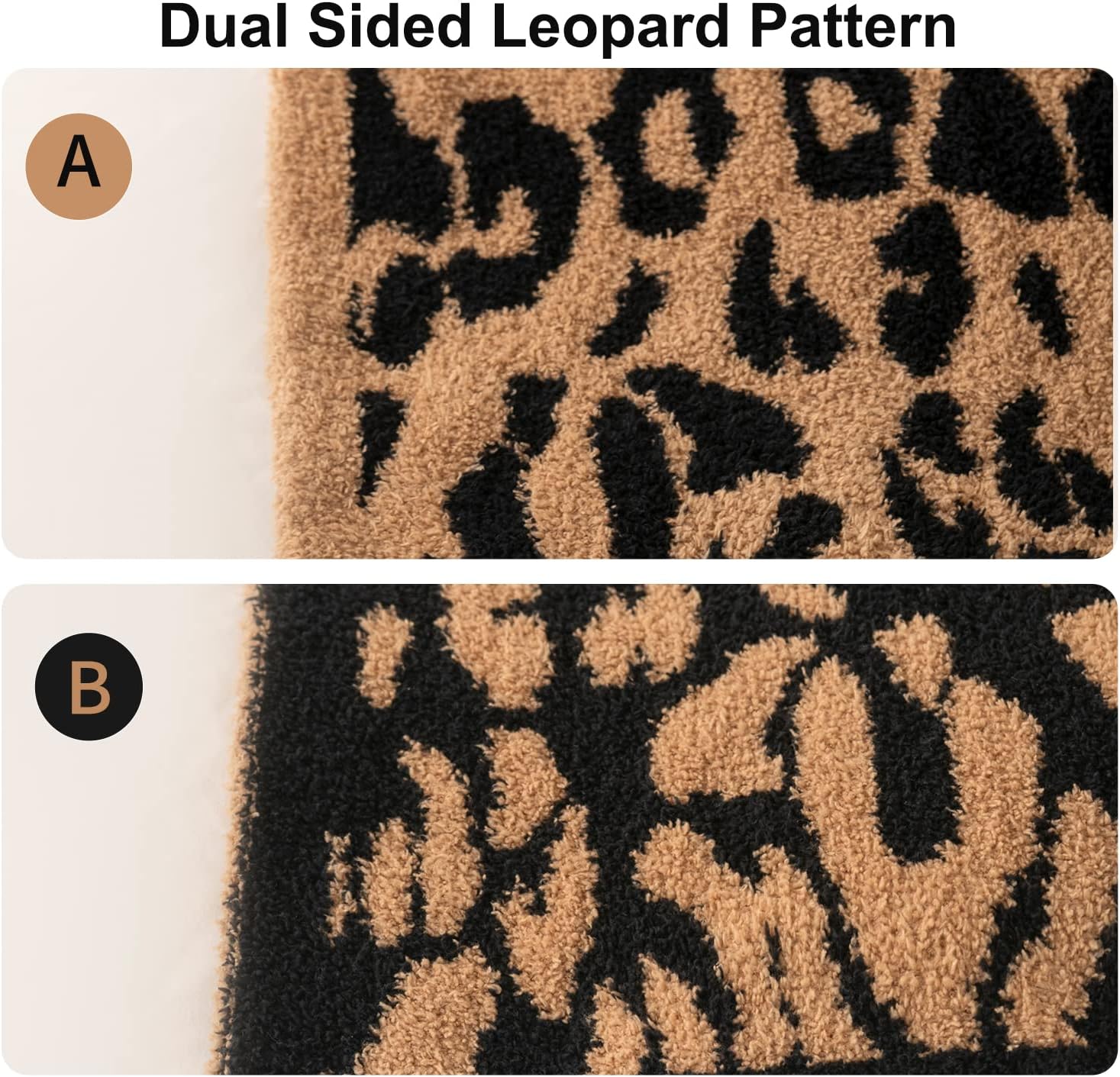 Manta de leopardo de microfelpa (51 x 63 pulgadas, marrón) ultra suave y cálida