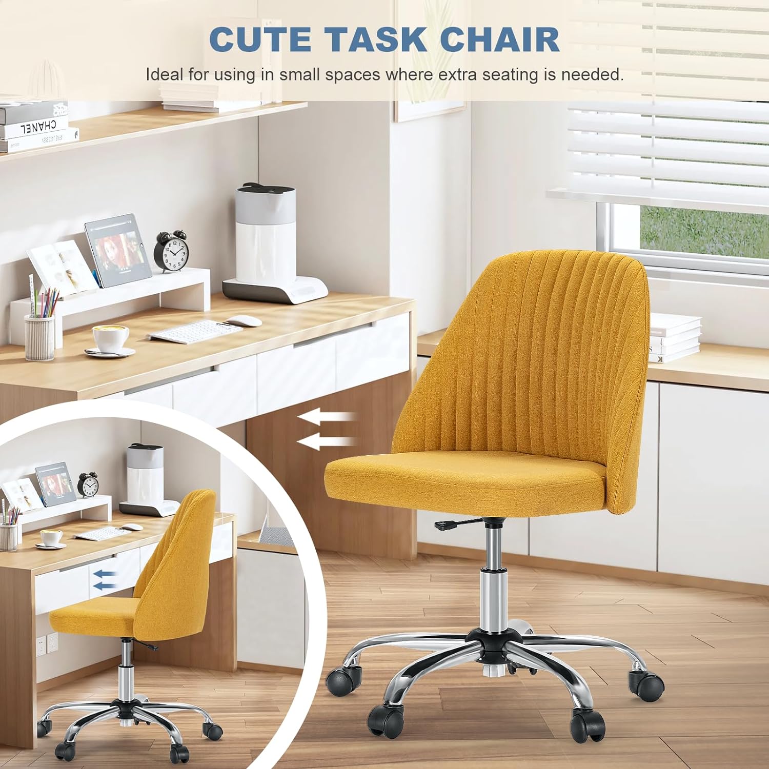 Silla de oficina, silla de escritorio, sillas de escritorio pequeñas c -  VIRTUAL MUEBLES