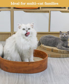 Caja rascador para gatos, 3 almohadillas para rascar gatos, rascador de cartón