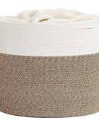 Canasta tejida de cuerda de algodón grande de 158 x 158 x 138 pulgadas para - VIRTUAL MUEBLES