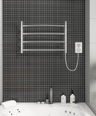 SHARNDY Calentador de toallas de níquel cepillado para baño, calentador de - VIRTUAL MUEBLES