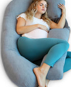 Almohadas de embarazo, almohada de cuerpo completo en forma de U, funda de - VIRTUAL MUEBLES