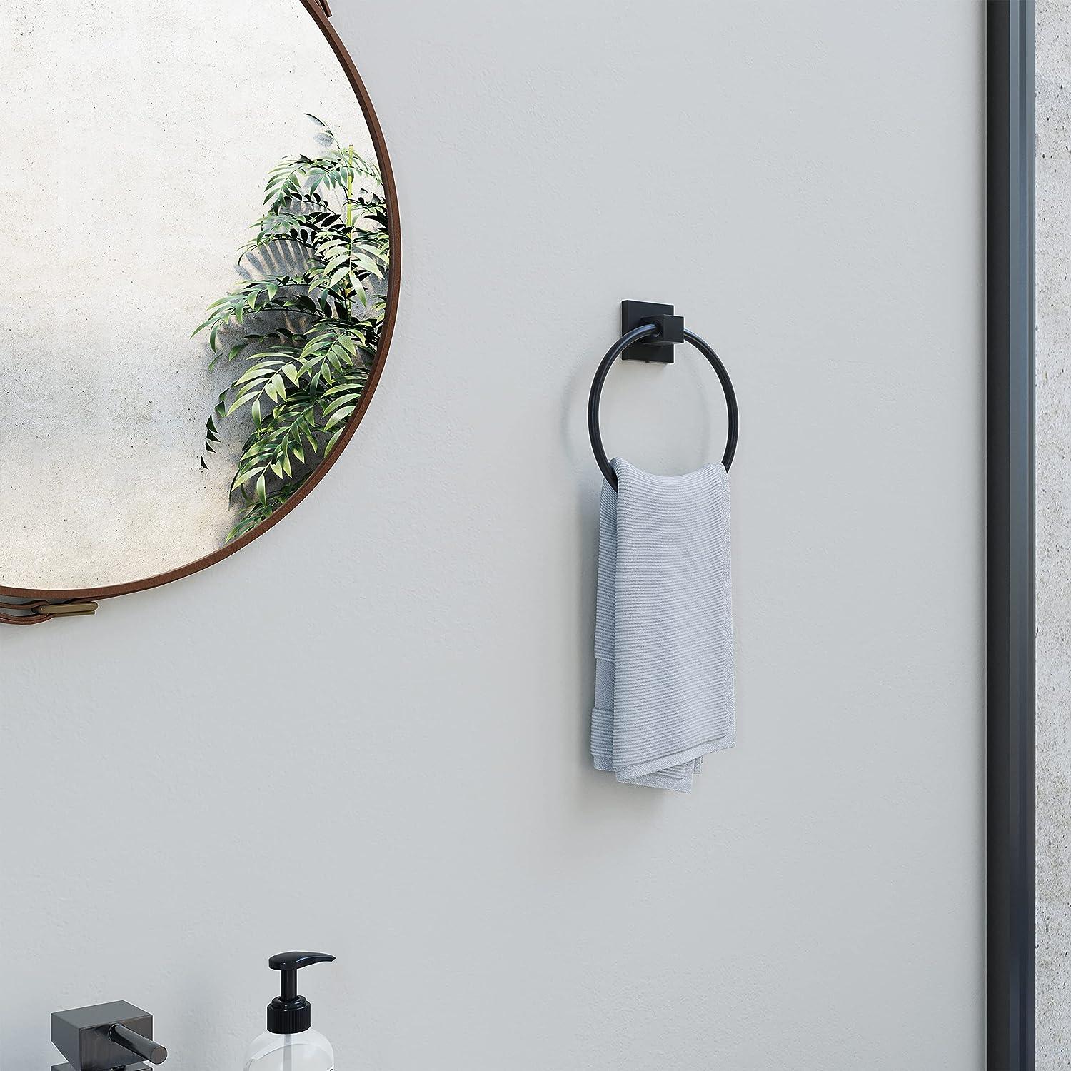 BVL Toallero negro, soporte para toallas de mano para baño, cocina, toallero - VIRTUAL MUEBLES