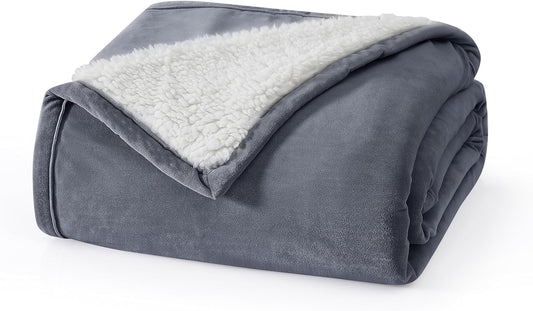 UGG 23854 Bliss Manta de sherpa totalmente reversible para sofá o cama, lavable