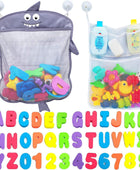 Organizador de juguetes de baño para bebé, tiburón + 36 letras y números de - VIRTUAL MUEBLES