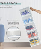 Hrrsaki Paquete de 12 cajas de almacenamiento de zapatos XXL, cajas de zapatos