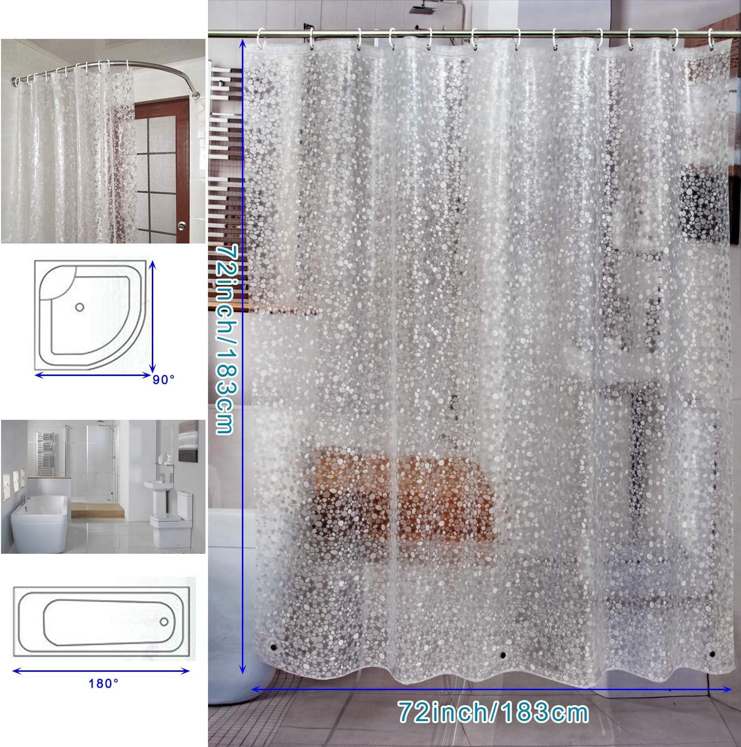  QIAOLI Juego de cortinas de ducha gruesas, juego de cortinas de  ducha impermeables para baño, cortina de división de baño, cortina de  puerta de ventana, cortinas de baño (color: B, tamaño