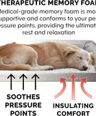 Cama de espuma viscoelástica para perros y gatos, estilo sofá, de piel