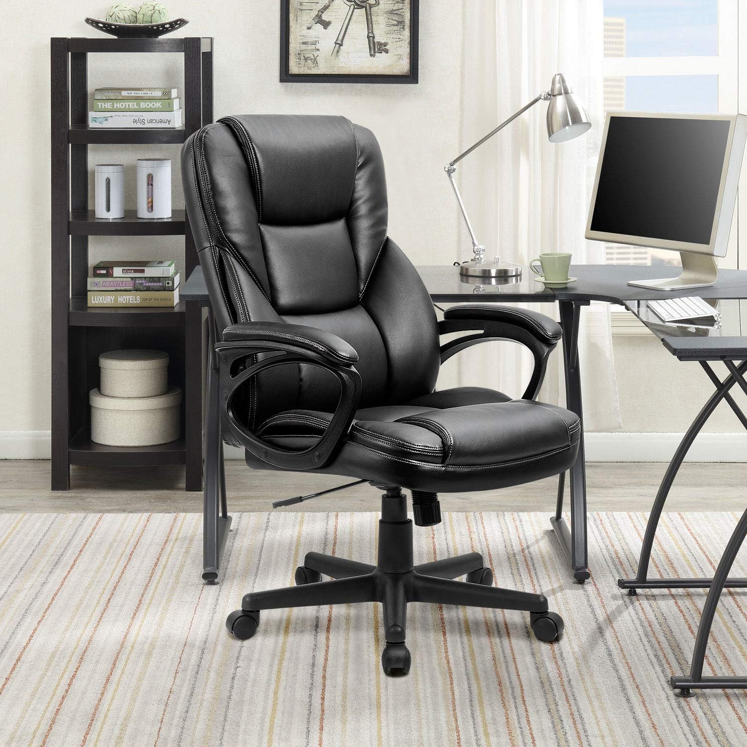Silla ejecutiva de escritorio de oficina con respaldo alto, silla ergo -  VIRTUAL MUEBLES