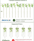 40 ramas de glicina colgantes 6 pies de flores artificiales blancas de vid de - VIRTUAL MUEBLES