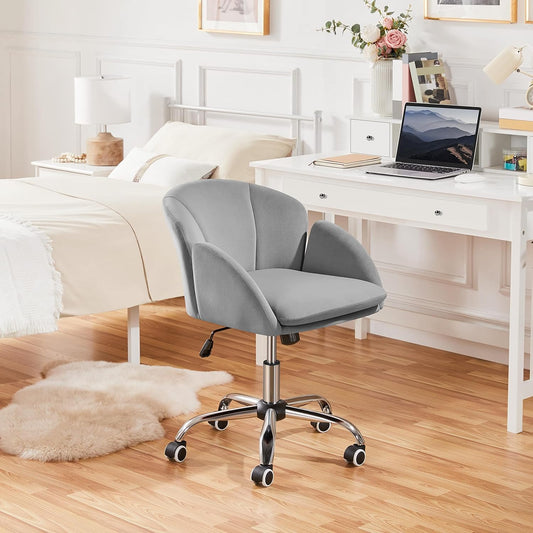 Bonita silla de escritorio de terciopelo para oficina en casa, silla de tocador