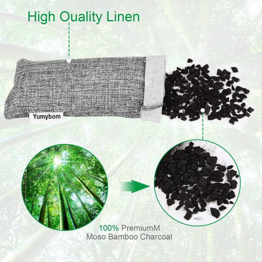 Bolsas de carbón de bambú activado natural, paquete de 4, bolsa purificadora de - VIRTUAL MUEBLES