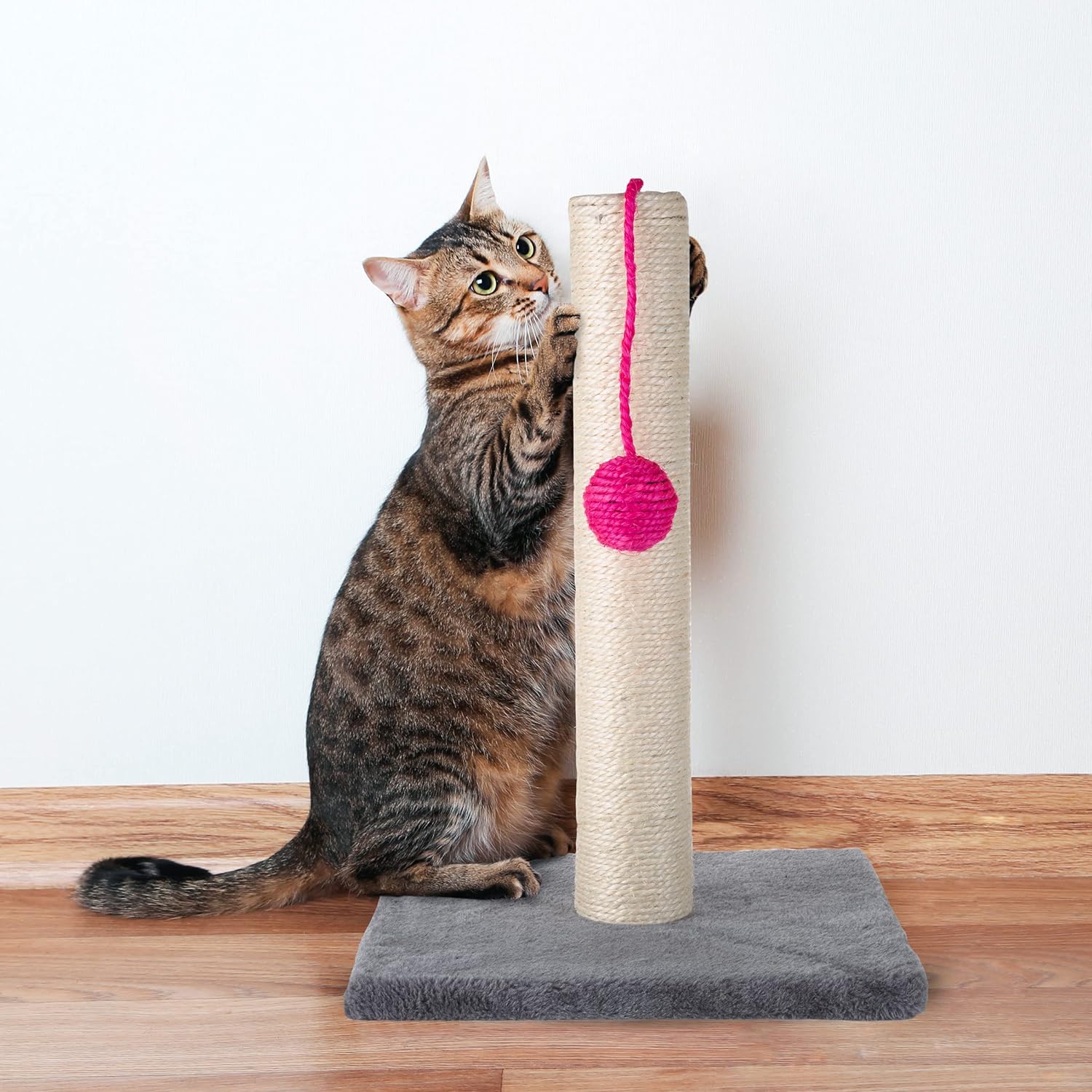 PETMAKER Poste rascador para gatos de 17 pulgadas, tela de sisal y alfombra,