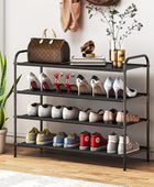 Wisdom Zapatero apilable de 4 niveles, organizador de zapatos de tela ajustable