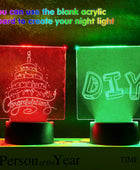 6 juegos de bases de lámpara LED nocturna 3D, incluyendo 6 soportes de