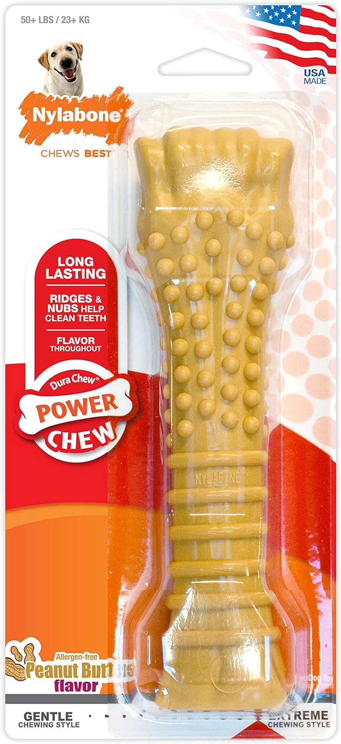 Nylabone Hueso de perro Power Chew para masticadores intensos, juguete