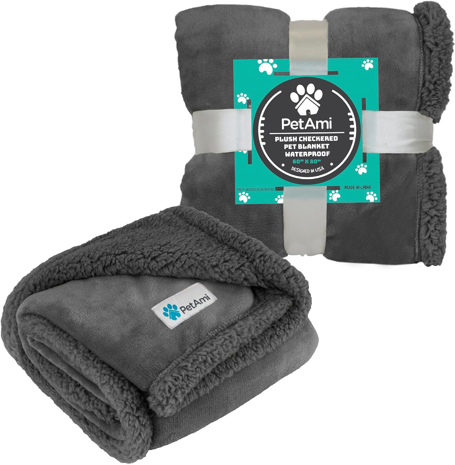 PetAmi - Manta impermeable para perro, sofá, manta de sherpa  roja impermeable para perros grandes, cachorros, forro polar de microfibra  supersuave lavable, diseño reversible, 60 x 40 (borgoña) : Productos para  Animales