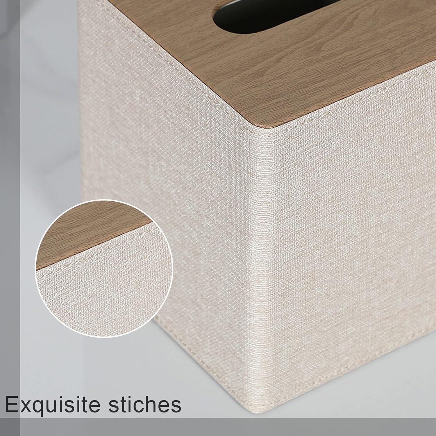 GOLRANLYE Caja de pañuelos cuadrada de piel sintética para decoración de - VIRTUAL MUEBLES