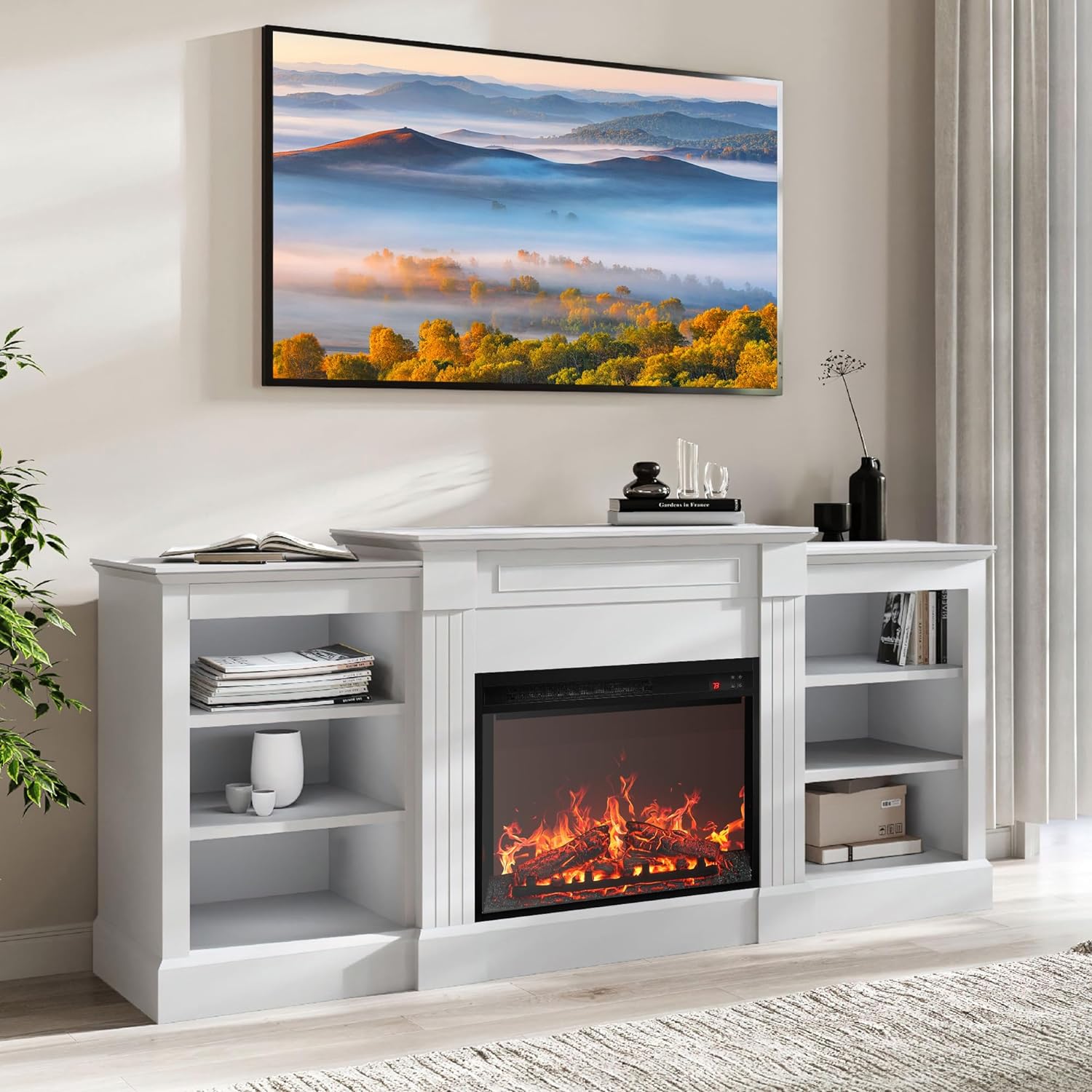 Muebles y diseños Vale - Centro de tv con chimenea eléctrica