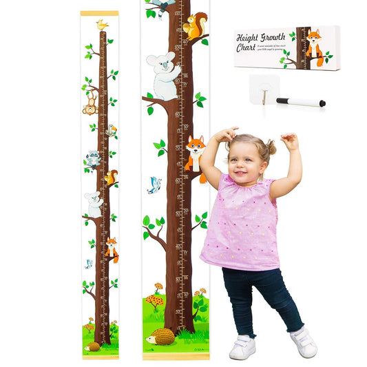 Evelto Tabla de crecimiento de altura para niños Regla de lona medidora, diseño - VIRTUAL MUEBLES