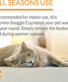 KH PRODUCTS Thermo-Snuggle Cup Bomber Cama térmica para gatos de 14 x 18