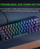 Razer Huntsman Mini, teclado para juegos reducido al 60% Los interruptores de