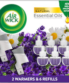 Air Wick Kit de iniciación de aceite aromático Plug in, 2 calentadores + 6