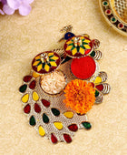 1 soporte decorativo dorado para Roli ChawalArroz, soporte Kumkum Haldi Rakhi