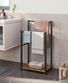 Toallero independiente, soporte para escalera de manta de 2 niveles para baño, - VIRTUAL MUEBLES