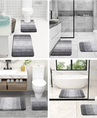 OLANLY Alfombras de inodoro de lujo en forma de U alfombras de baño de - VIRTUAL MUEBLES