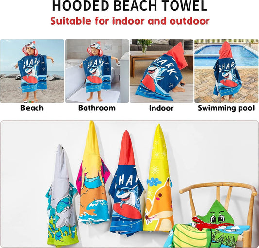 Toalla de baño para bebé, toalla de playa con capucha más gruesa para niños y - VIRTUAL MUEBLES