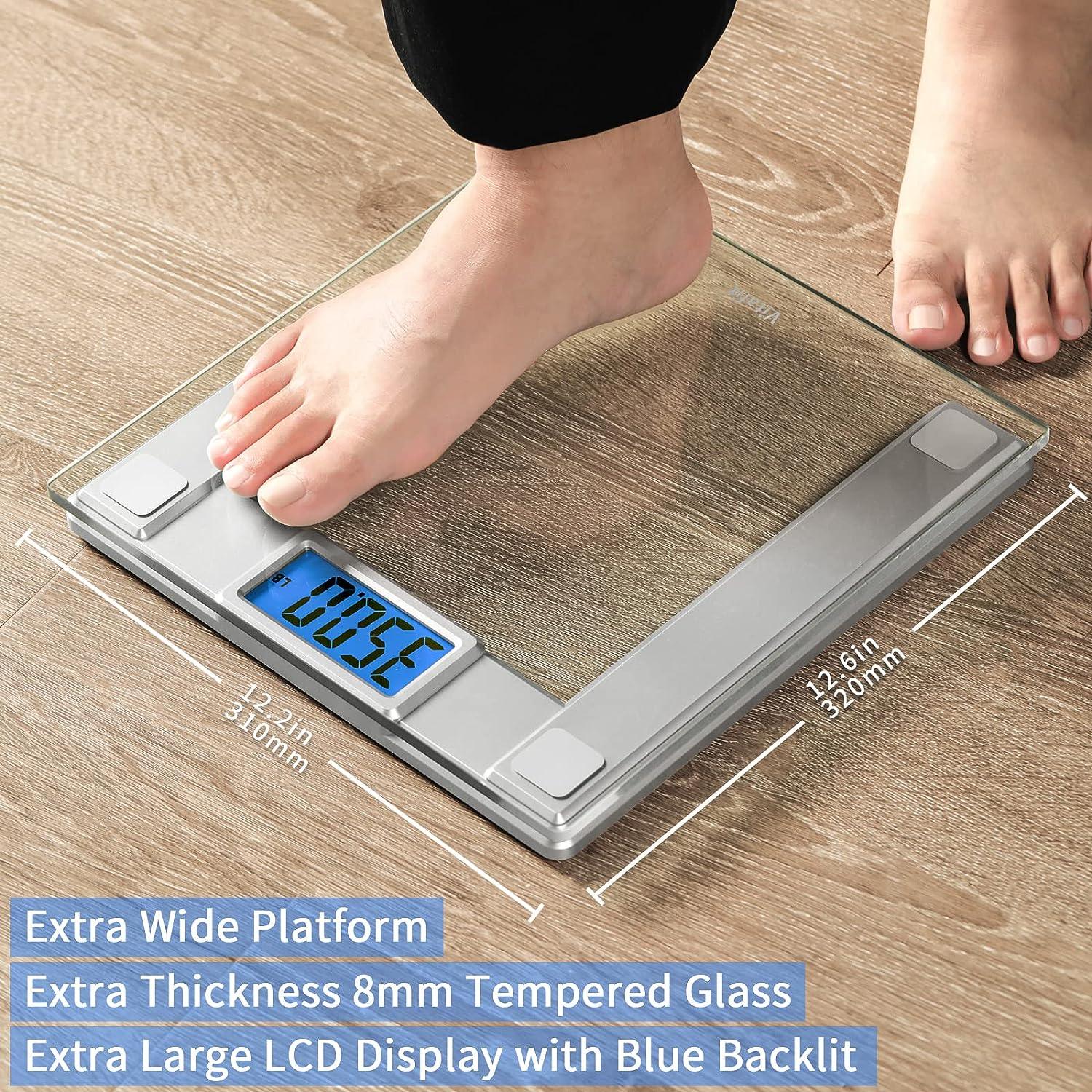 Báscula de baño digital inteligente de peso corporal de 550 libras de capacidad - VIRTUAL MUEBLES