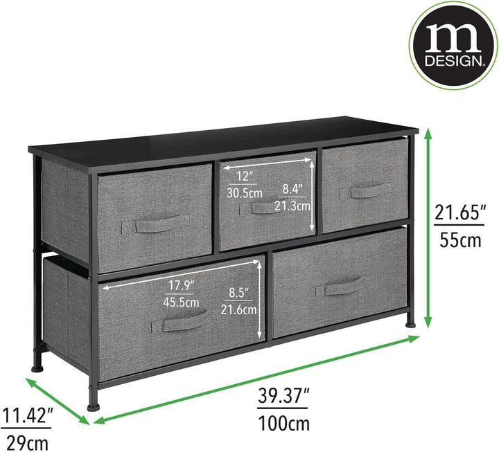 MDesign - Torre de almacenaje para vestidor extragrande, marco de acero  resistente, parte superior de madera, cubos de tela de fácil jalado, unidad
